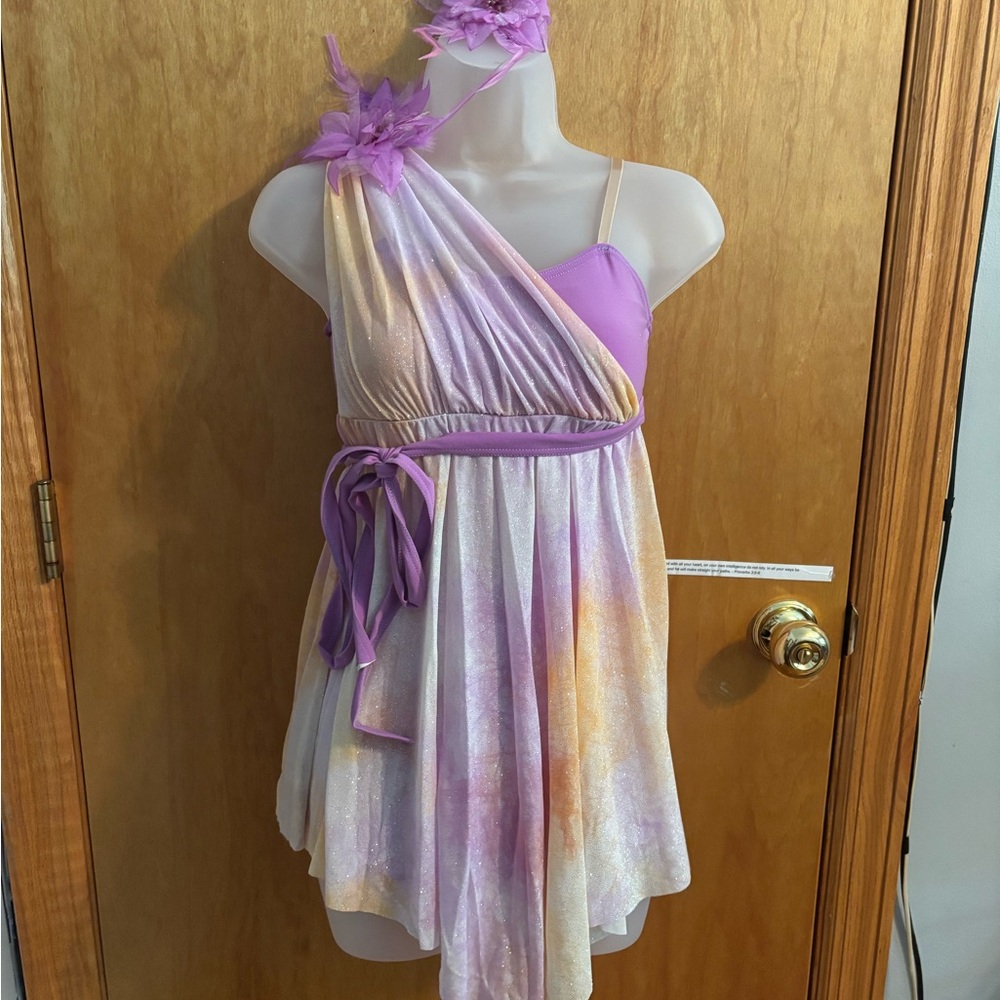 Weissman Lavender and White Kids Dance Costume - Picture 1 of 6